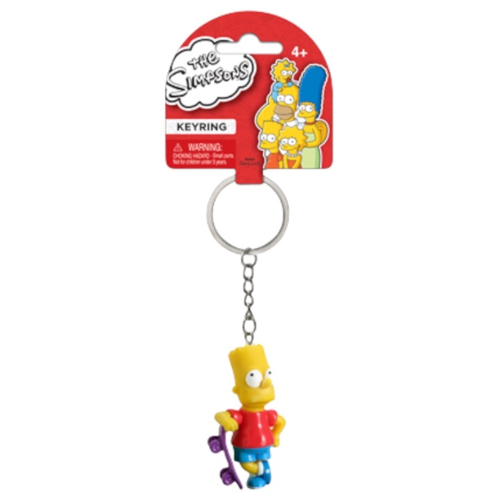 The Simpsons Bart Simpson Skateboard Keyring